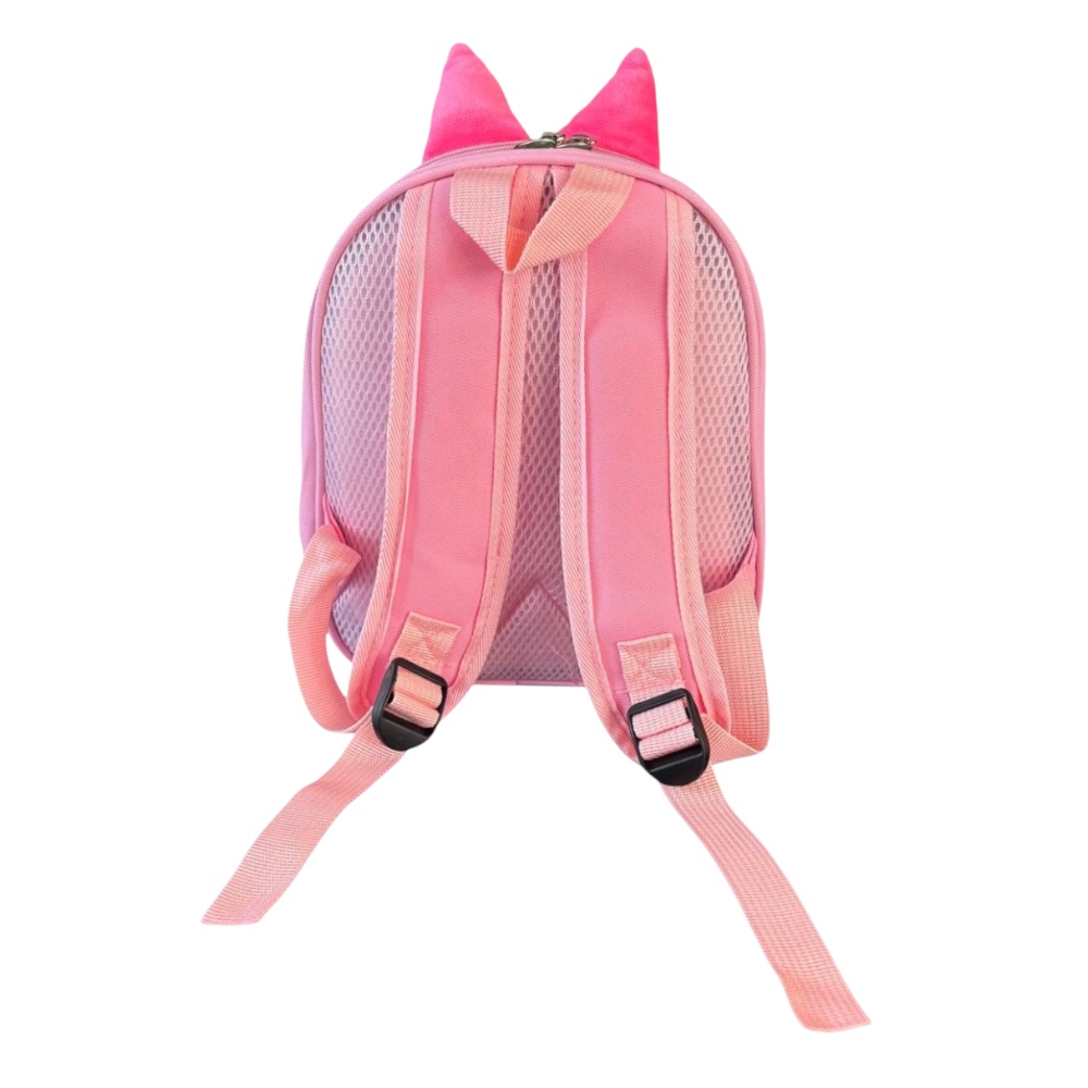 Foto 5 | Mochila Escolar Infantil Color Fucsia De Labubu, Doble Cierre