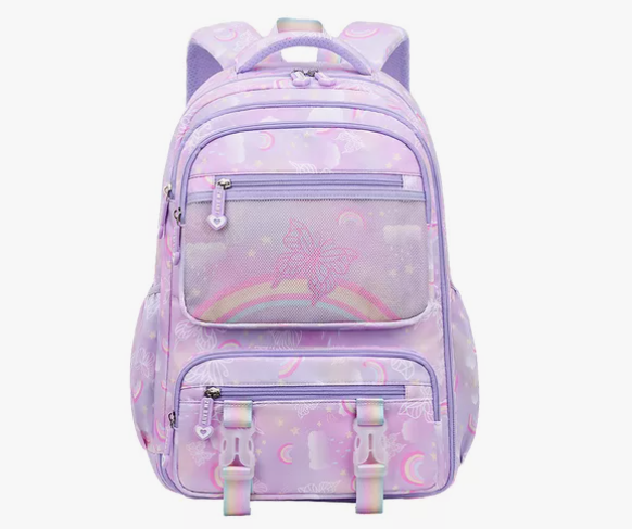 Foto 1 | Mochilas Escolar Xtellar Impermeable De Mariposas Color Púrpura