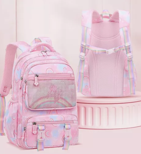 Foto 4 pulgar | Mochilas Escolar Impermeable Xtellar De Mariposas Color Rosa