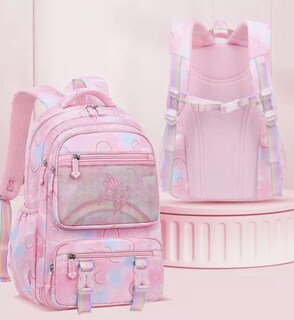 Foto 3 | Mochilas Escolar Impermeable Xtellar De Mariposas Color Rosa