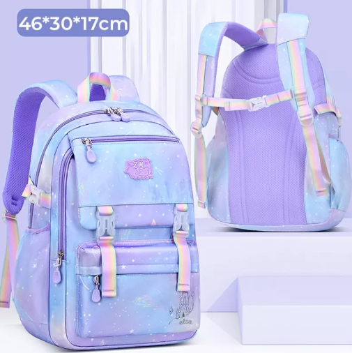 Foto 2 | Mochila Escolar Xtellar Impermeable De Gran Capacidad Color Púrpura