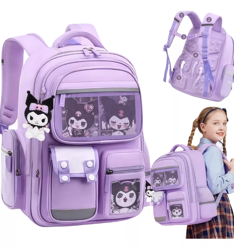 Foto 1 | Mochila Escolar Para Niñas Violeta Moda