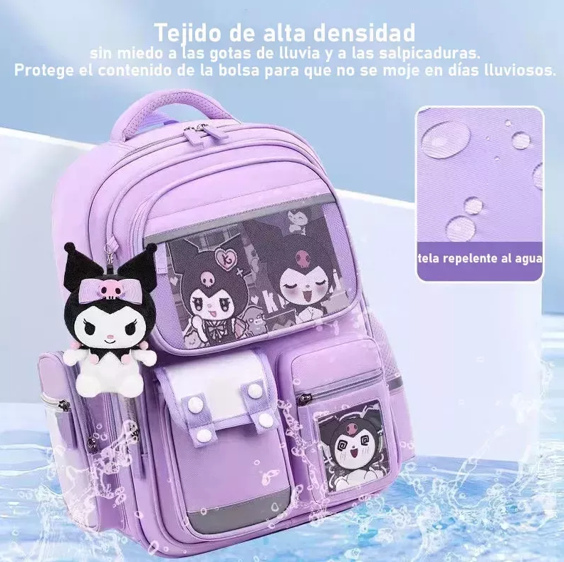 Foto 4 pulgar | Mochila Escolar Para Niñas Violeta Moda