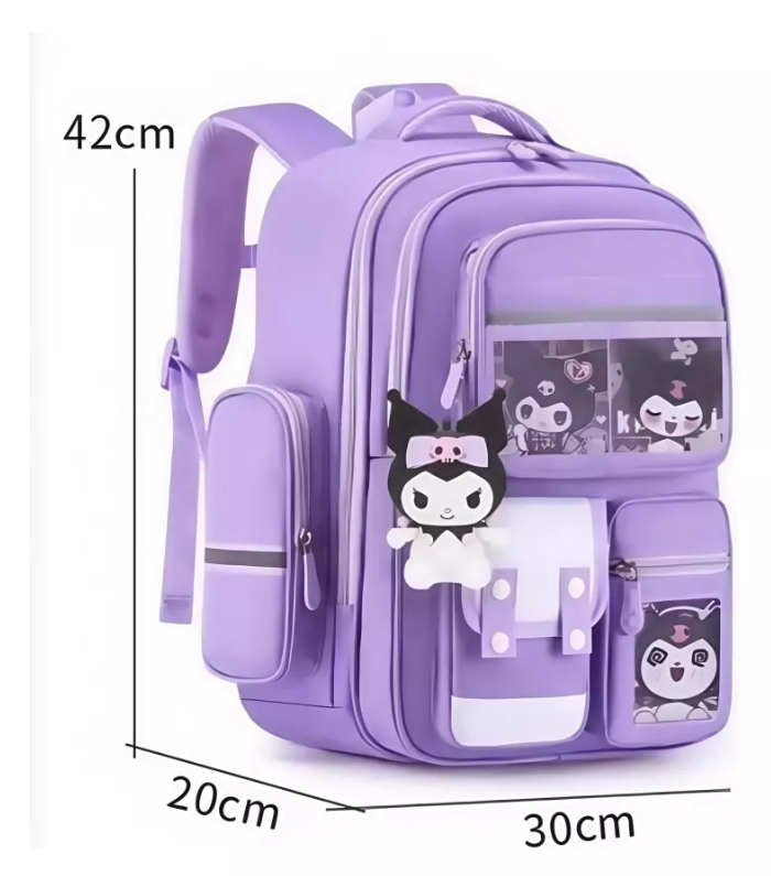 Foto 9 pulgar | Mochila Escolar Para Niñas Violeta Moda