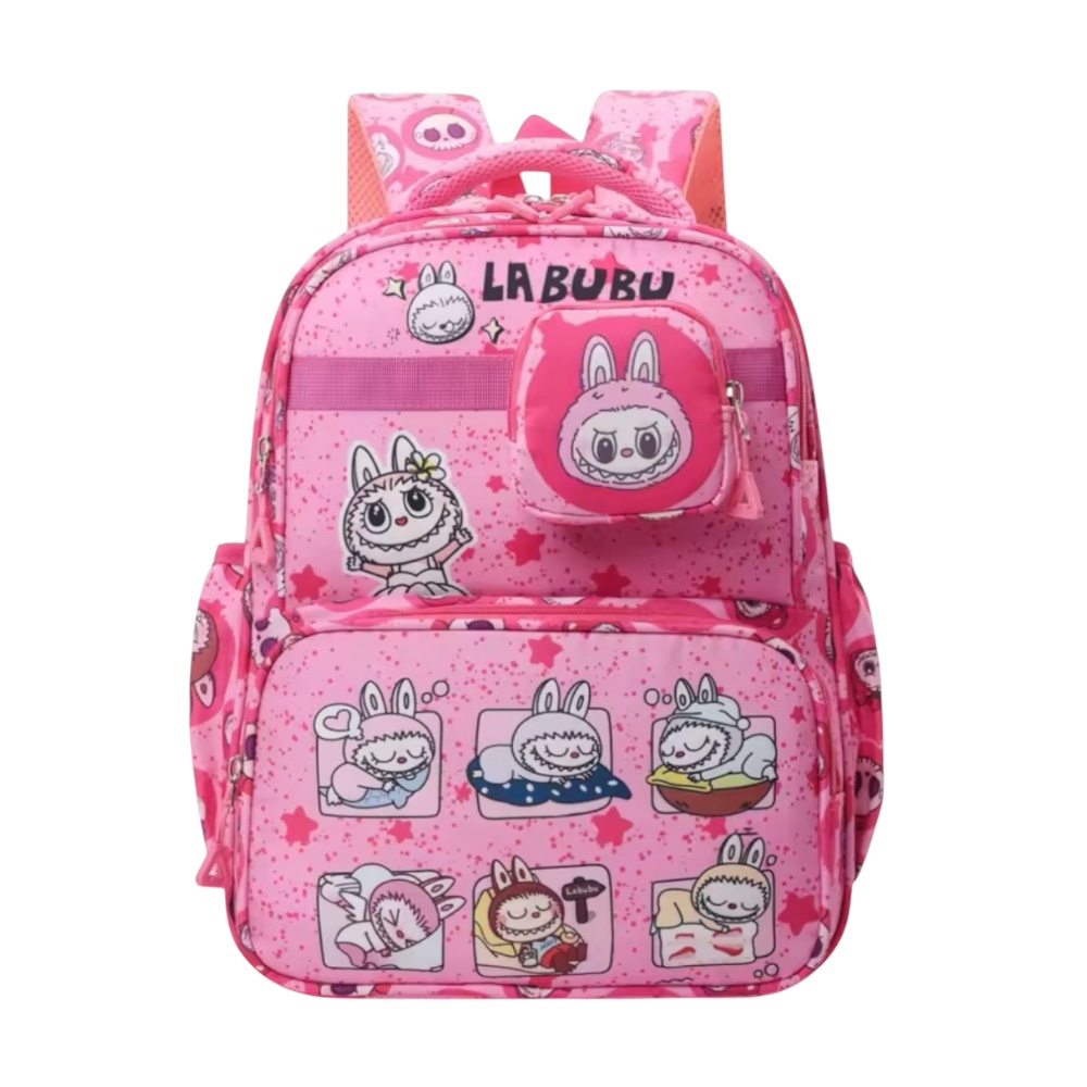 Foto 1 | Mochila Escolar Color Rosa De Labubu