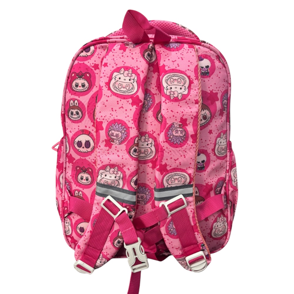 Foto 3 pulgar | Mochila Escolar Color Rosa De Labubu