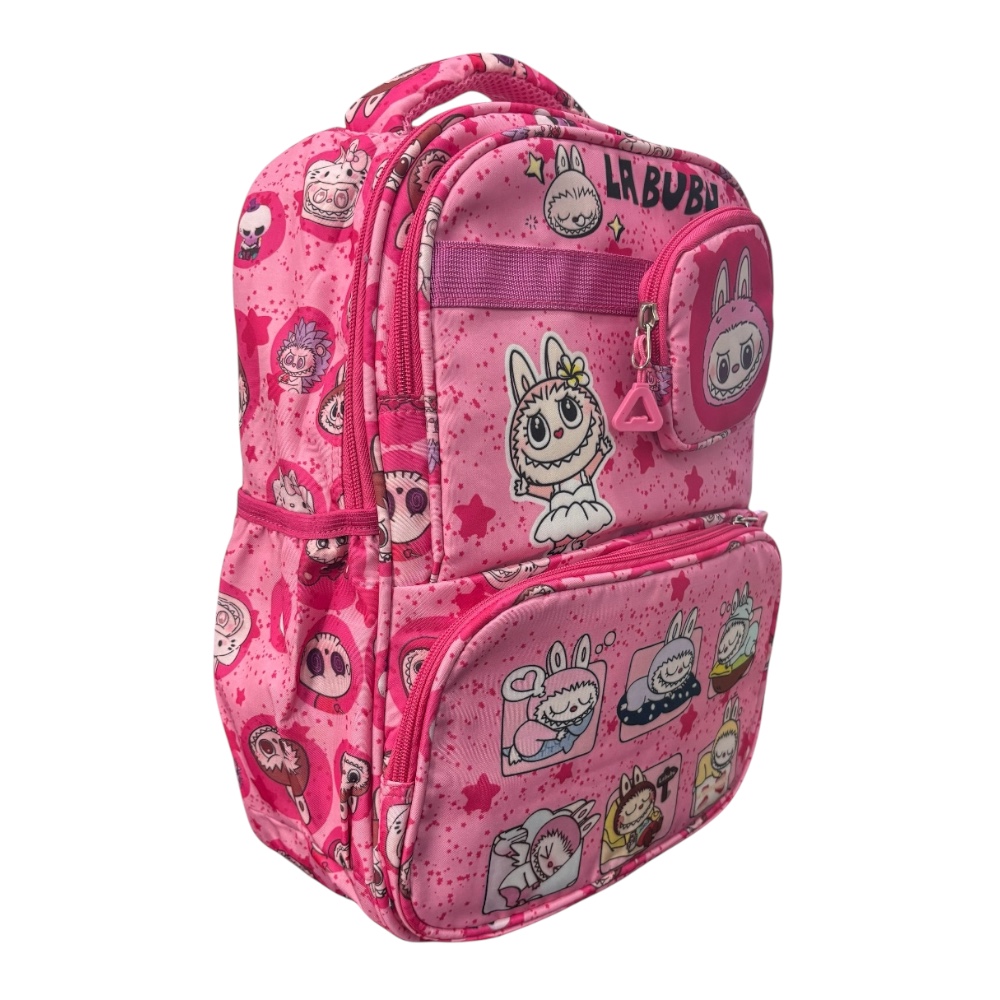 Foto 4 pulgar | Mochila Escolar Color Rosa De Labubu