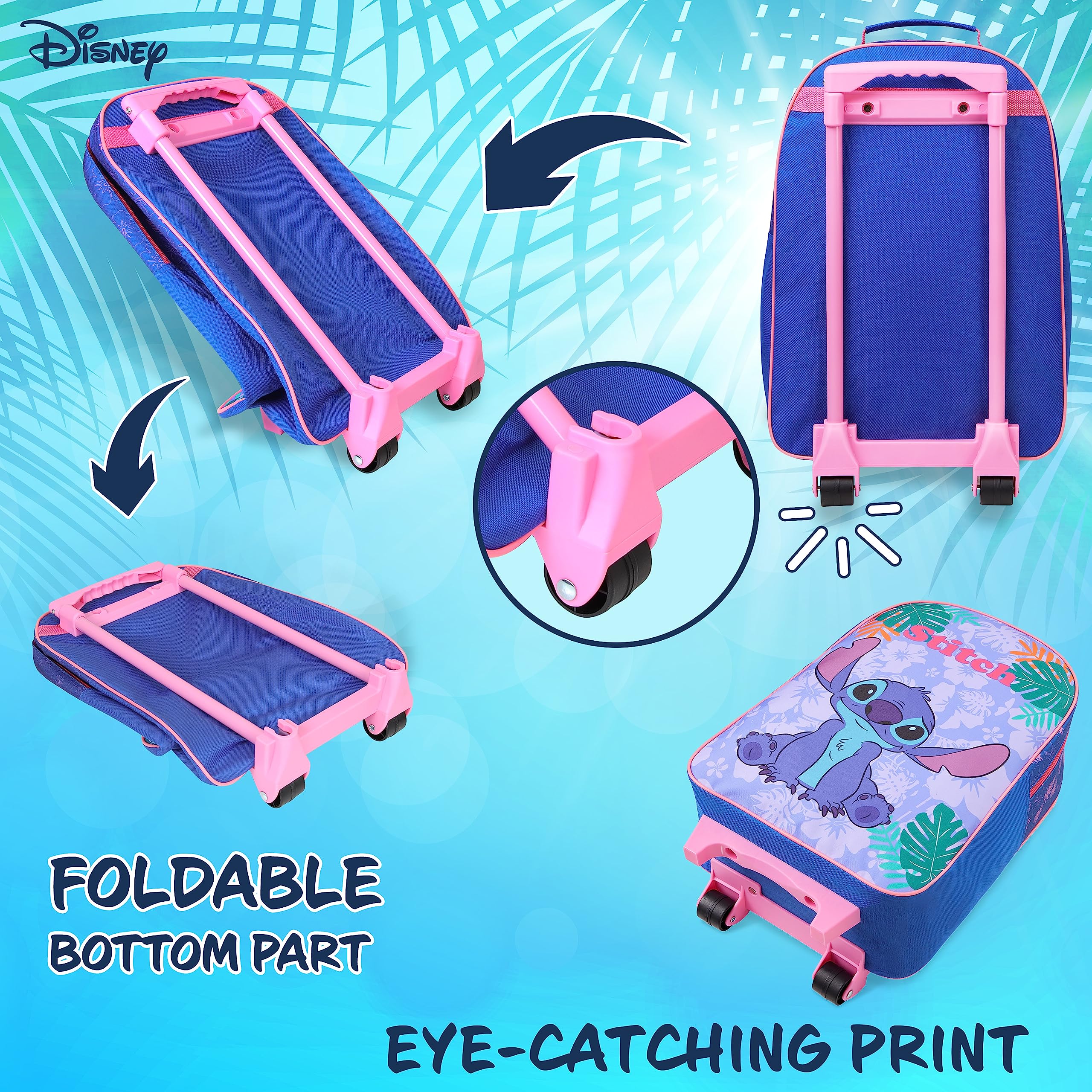 Foto 7 pulgar | Bolsa Plegable Tipo Trolley Suitcase Disney De 47 X 30 X 17 Cm Con 2 Ruedas - Venta Internacional.