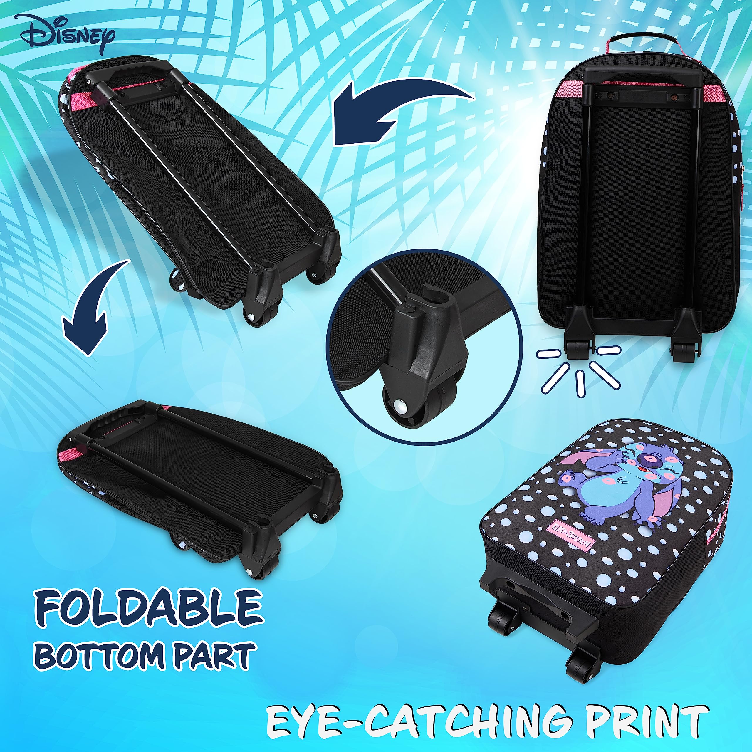 Foto 7 pulgar | Bolsa Plegable Tipo Trolley Suitcase Disney De 47 X 30 Cm Con 2 Ruedas - Venta Internacional.