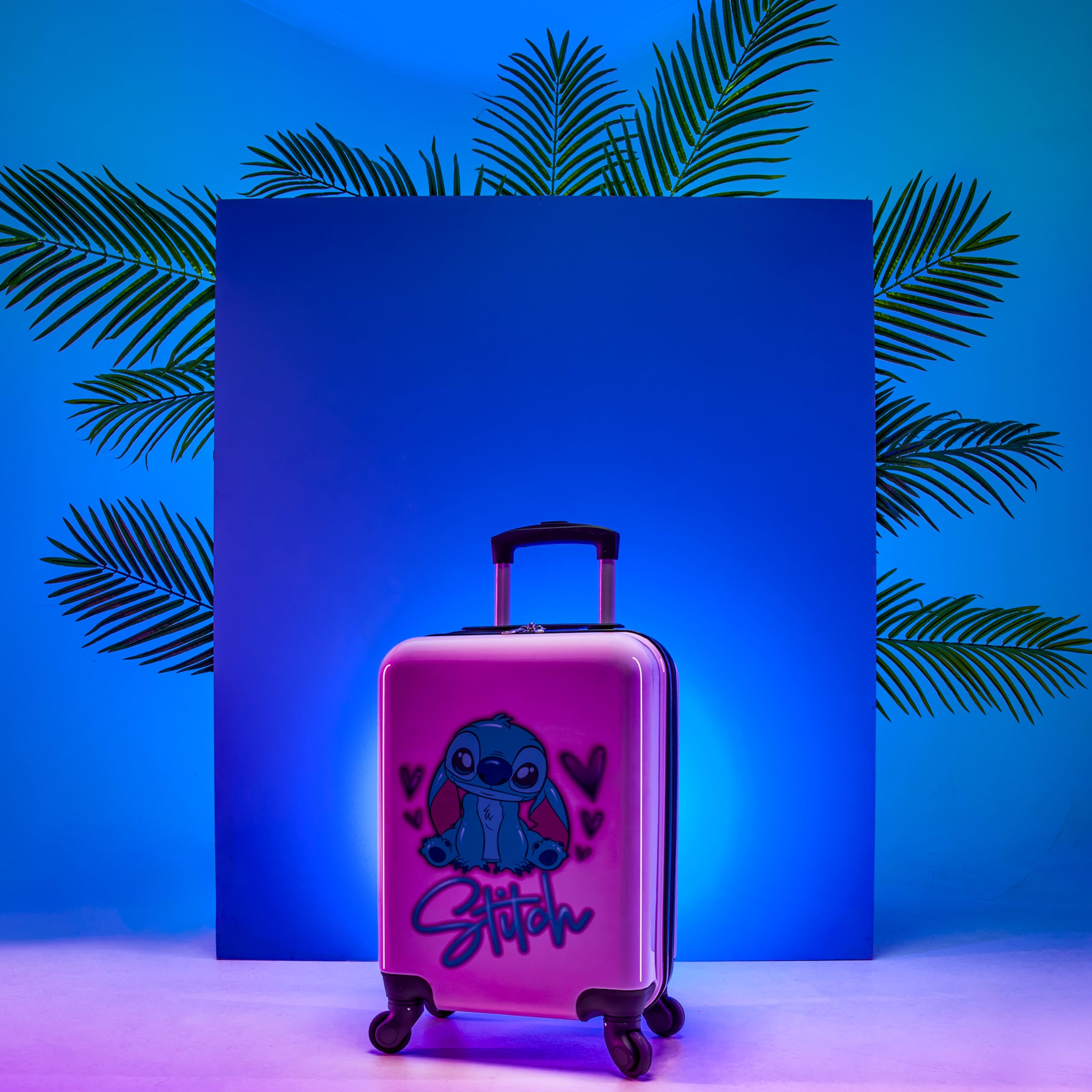 Foto 3 pulgar | Set De Maletas Disney Stitch Hard Shell 28 L, 50 L, 91 L, Rosa - Venta Internacional.