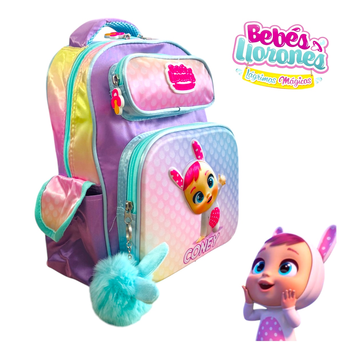 Foto 4 pulgar | Mochila Escolar Kínder Cry Babies Bebes Llorones Multicolor Para Niñas
