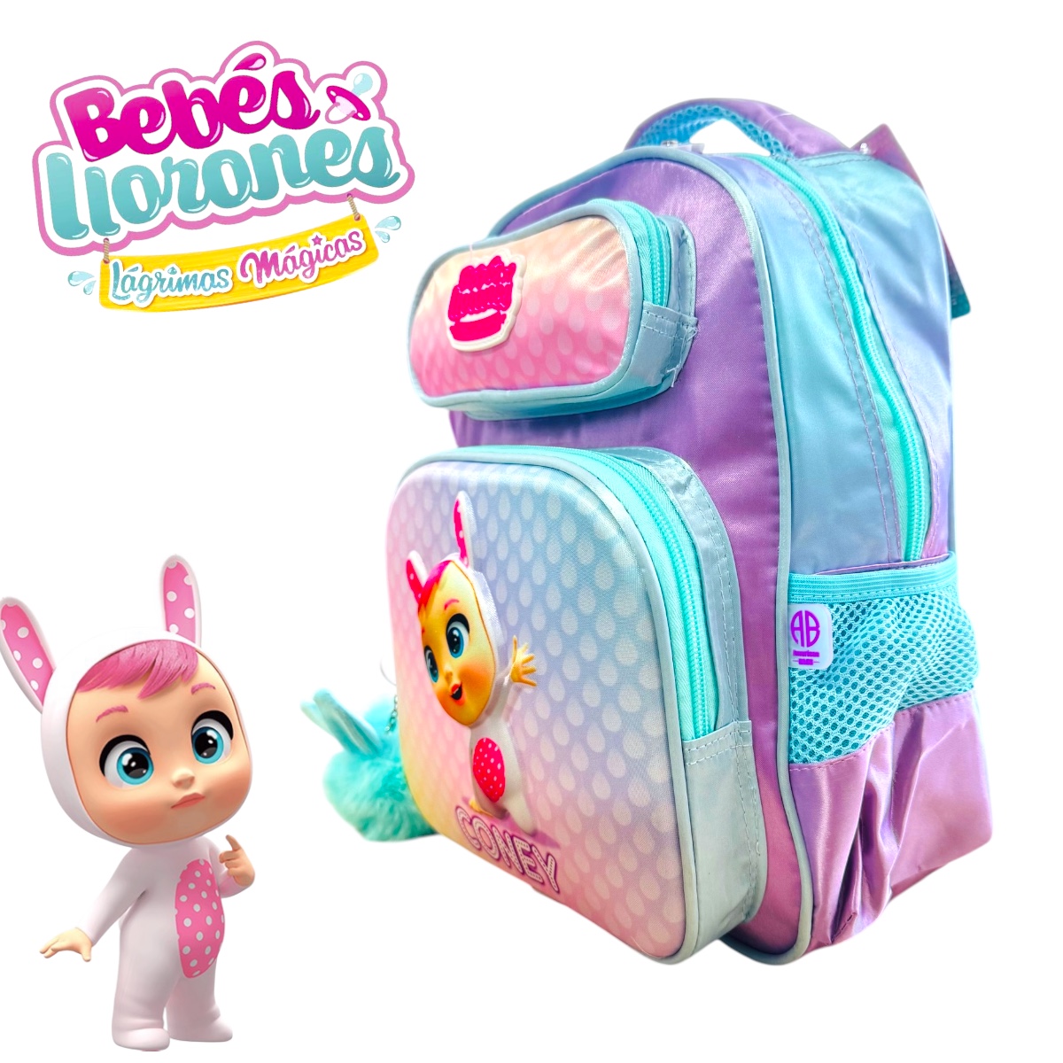 Foto 5 | Mochila Escolar Kínder Cry Babies Bebes Llorones Multicolor Para Niñas