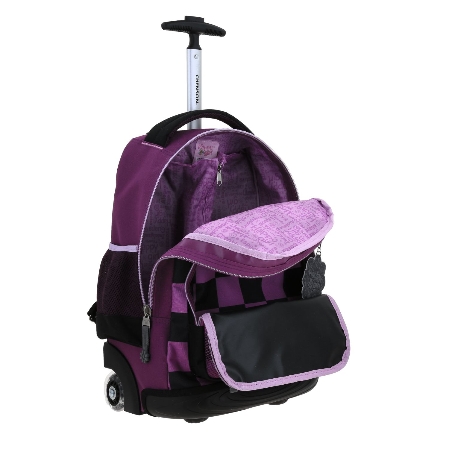 Foto 7 | Mochila Grande De Ruedas Con Luz Led Happy Girl Chester Hg70238-3
