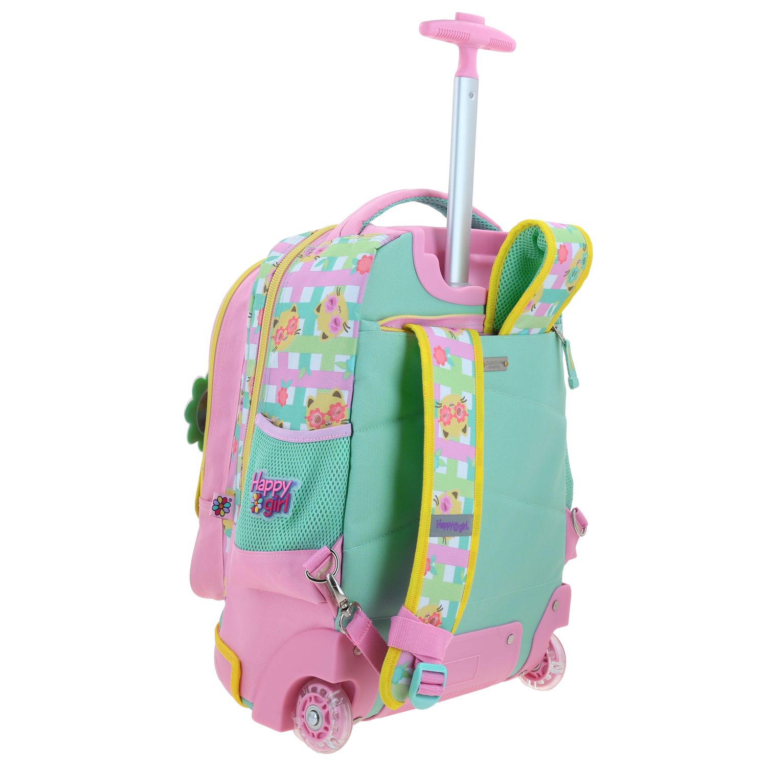 Foto 4 pulgar | Mochila Grande De Ruedas  Con Luz Led Happy Girl Wendy