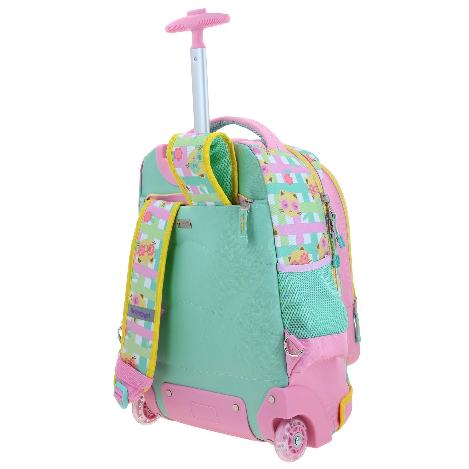Foto 6 pulgar | Mochila Grande De Ruedas  Con Luz Led Happy Girl Wendy