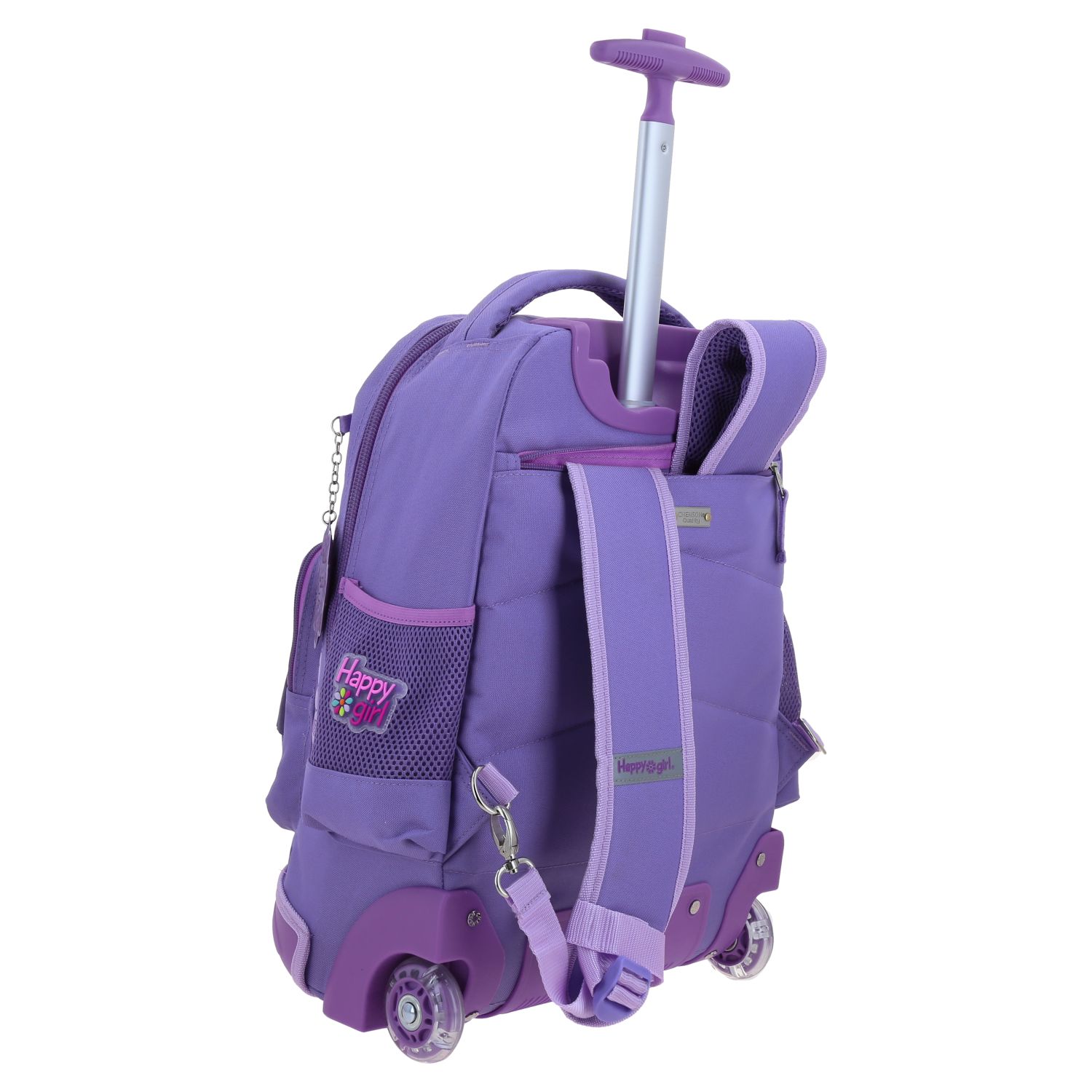 Foto 4 pulgar | Mochila Grande De Ruedas Con Luz Led Happy Girl Cowli Hg70256-u