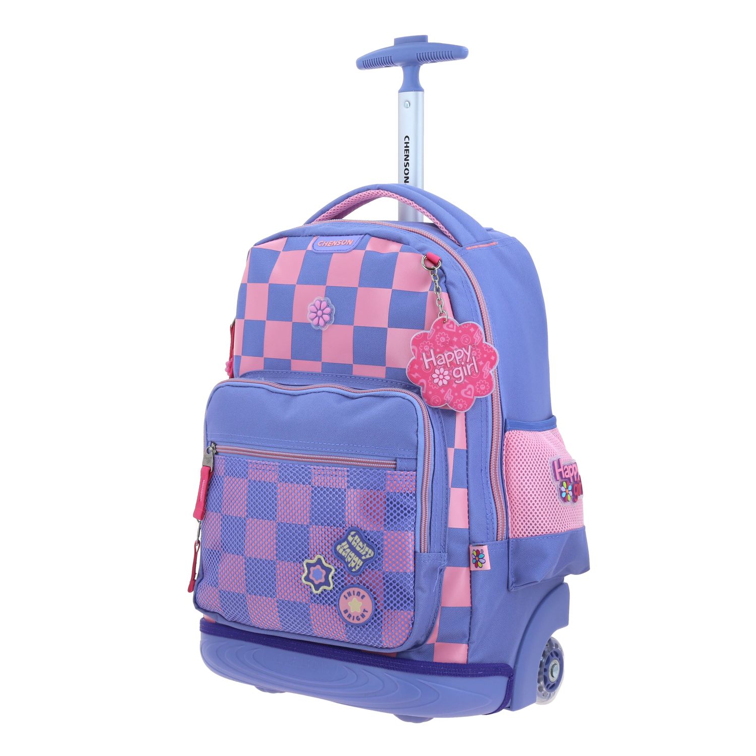 Foto 3 pulgar | Mochila Grande De Ruedas Con Luz Led Happy Girl Chester Hg70238-u
