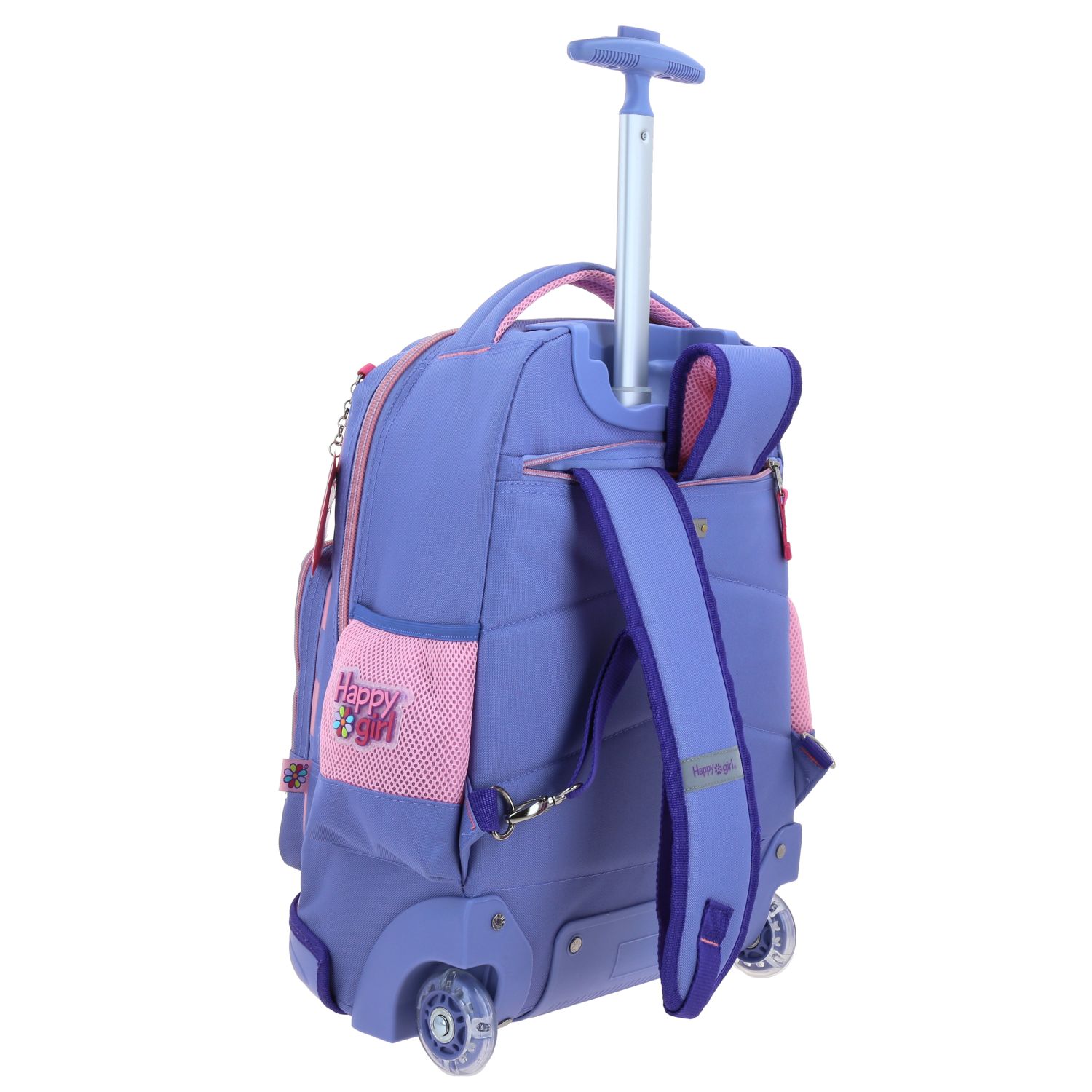 Foto 4 pulgar | Mochila Grande De Ruedas Con Luz Led Happy Girl Chester Hg70238-u