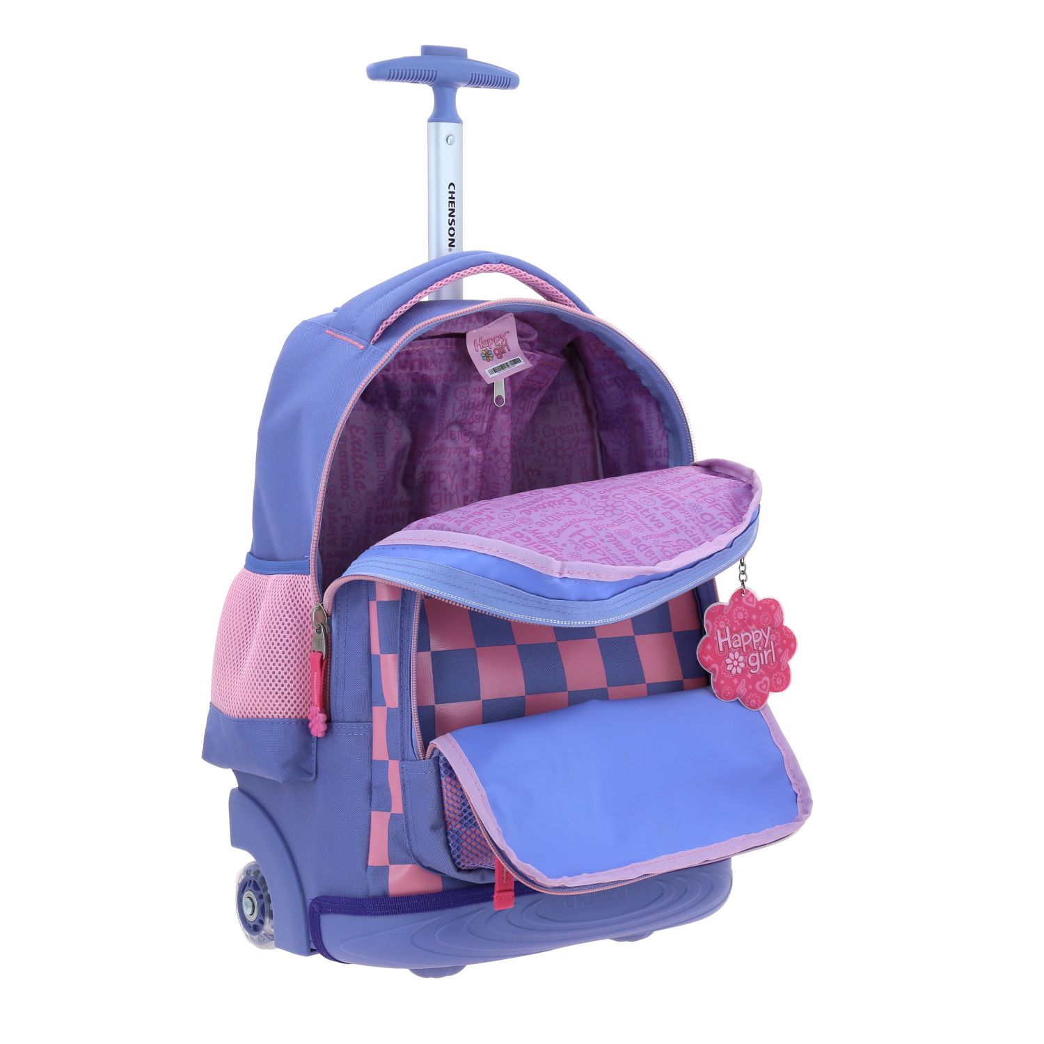 Foto 8 pulgar | Mochila Grande De Ruedas Con Luz Led Happy Girl Chester Hg70238-u
