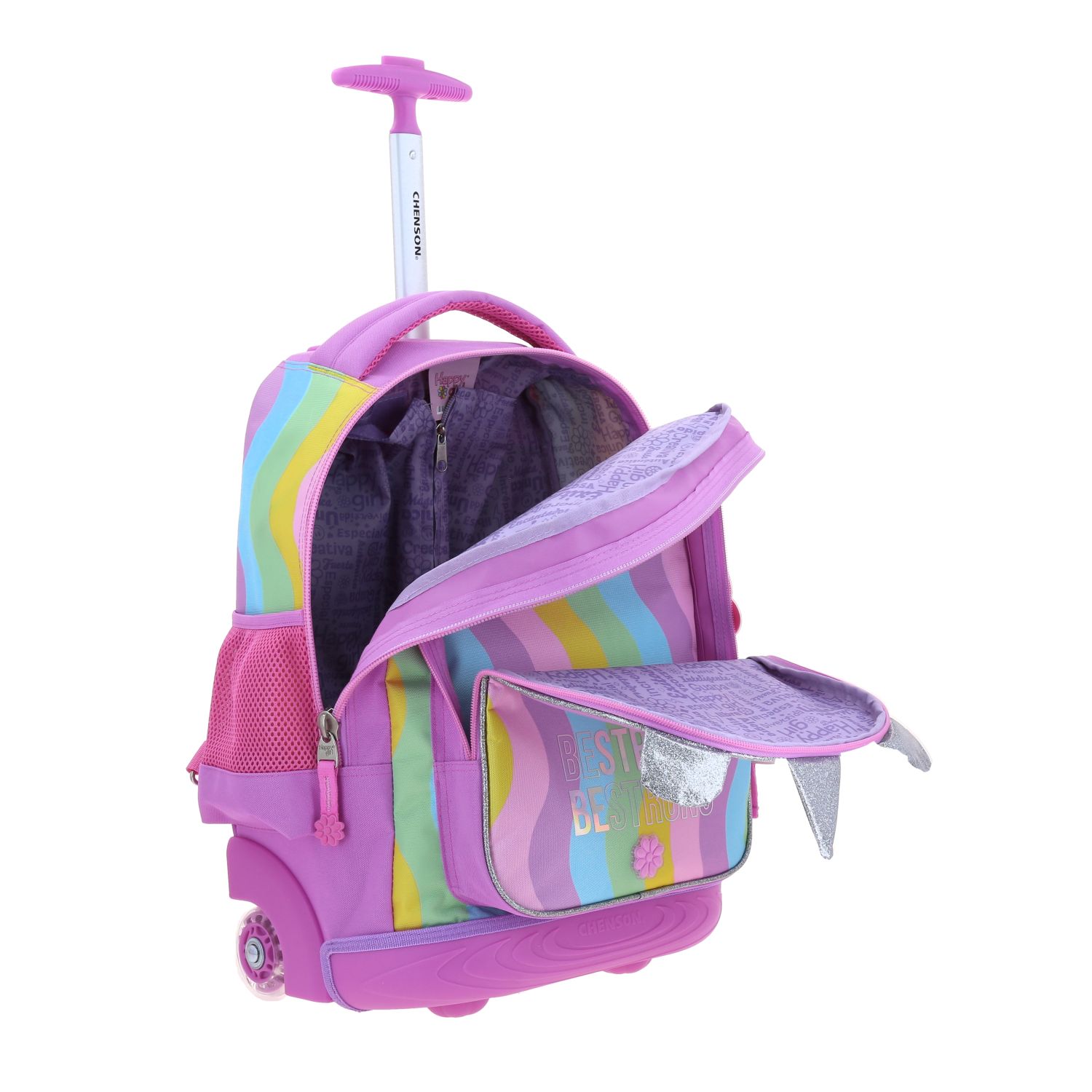 Foto 8 pulgar | Mochila Grande De Ruedas Con Luz Led Happy Girl Iris Hg70407-c