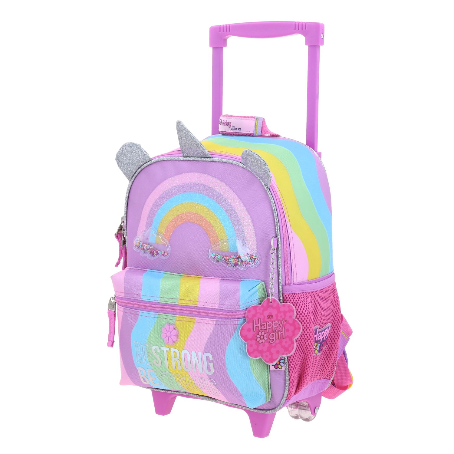Foto 3 pulgar | Mochila Chica Chenson Con Ruedas Escolar Kinder Happy Girl Iris Hg70406-c