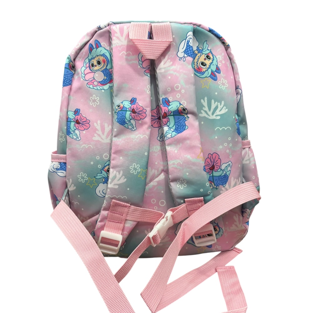 Foto 3 pulgar | Mochila Infantil Labubu Color Rosa Con Doble Cierre