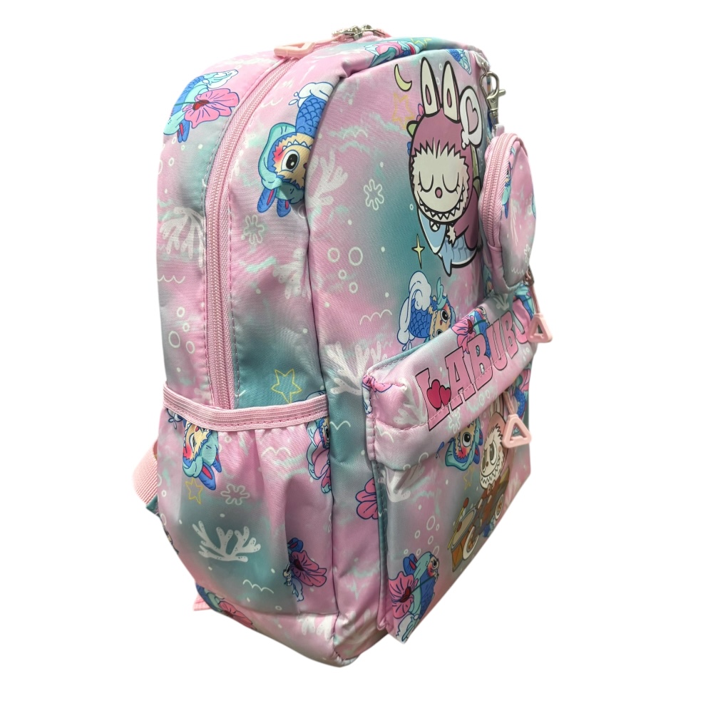 Foto 4 | Mochila Infantil Labubu Color Rosa Con Doble Cierre