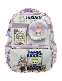 Foto 1 | Mochila Escolar Color Lila De Labubu Práctica Y Espaciosa