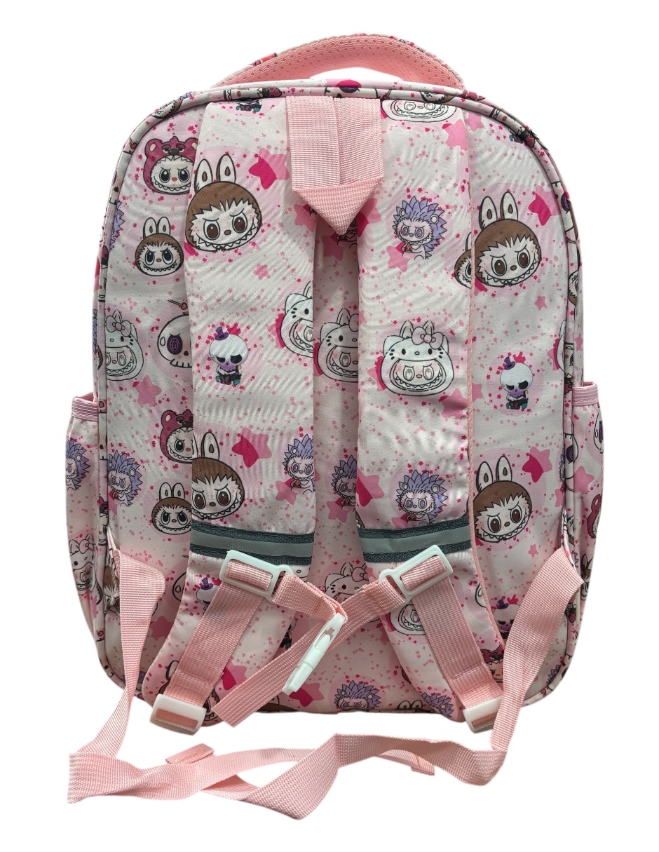 Foto 2 | Mochila Escolar Color Rosa De Labubu Es Práctica Y Espaciosa