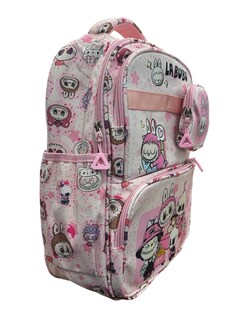 Foto 3 | Mochila Escolar Color Rosa De Labubu Es Práctica Y Espaciosa