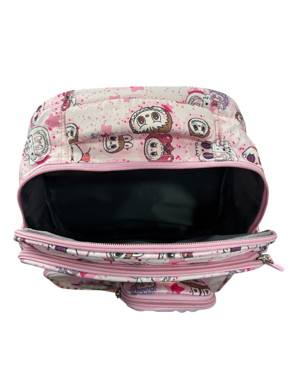 Foto 4 | Mochila Escolar Color Rosa De Labubu Es Práctica Y Espaciosa