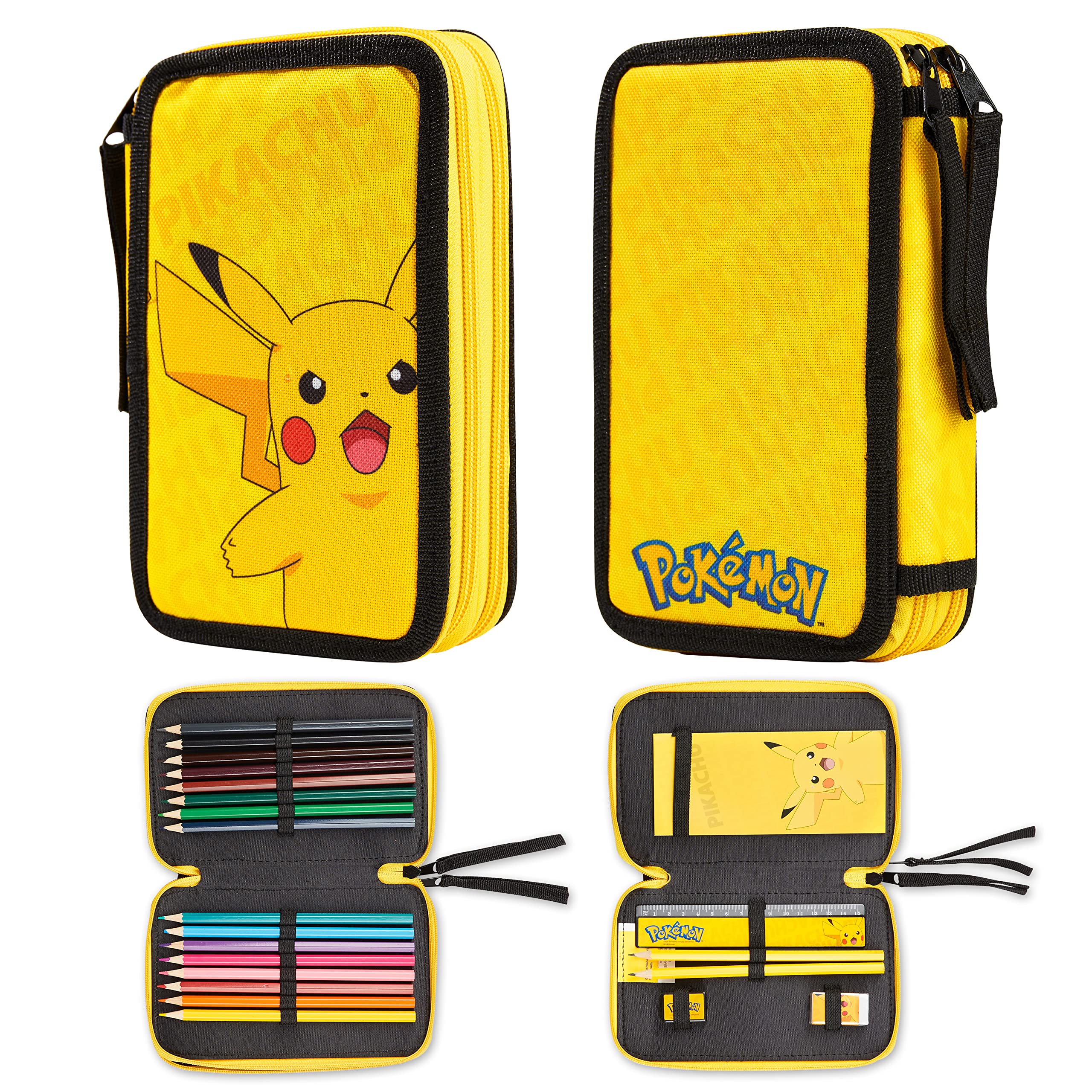 Foto 2 pulgar | Estuche Para Lápices Pokémon Pikachu Para Niños Con Juego De 23 Piezas - Venta Internacional.