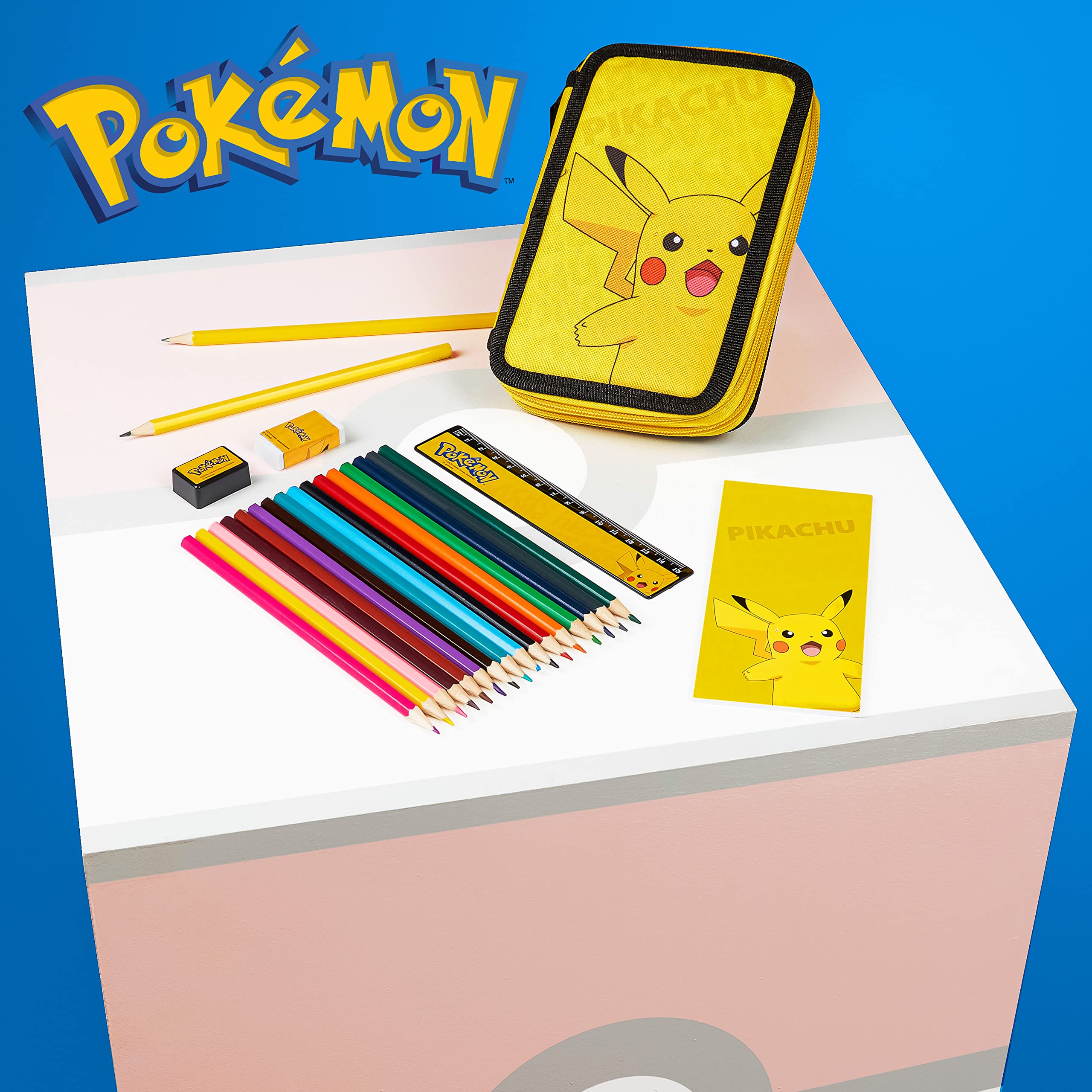 Foto 4 pulgar | Estuche Para Lápices Pokémon Pikachu Para Niños Con Juego De 23 Piezas - Venta Internacional.