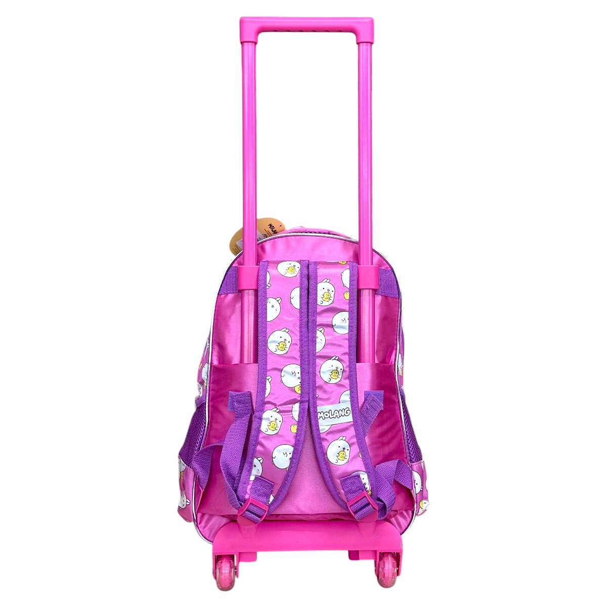 Foto 6 pulgar | Mochila Rodante Escolar Para Niña Amplia Y Reforzada Molang Color Rosa