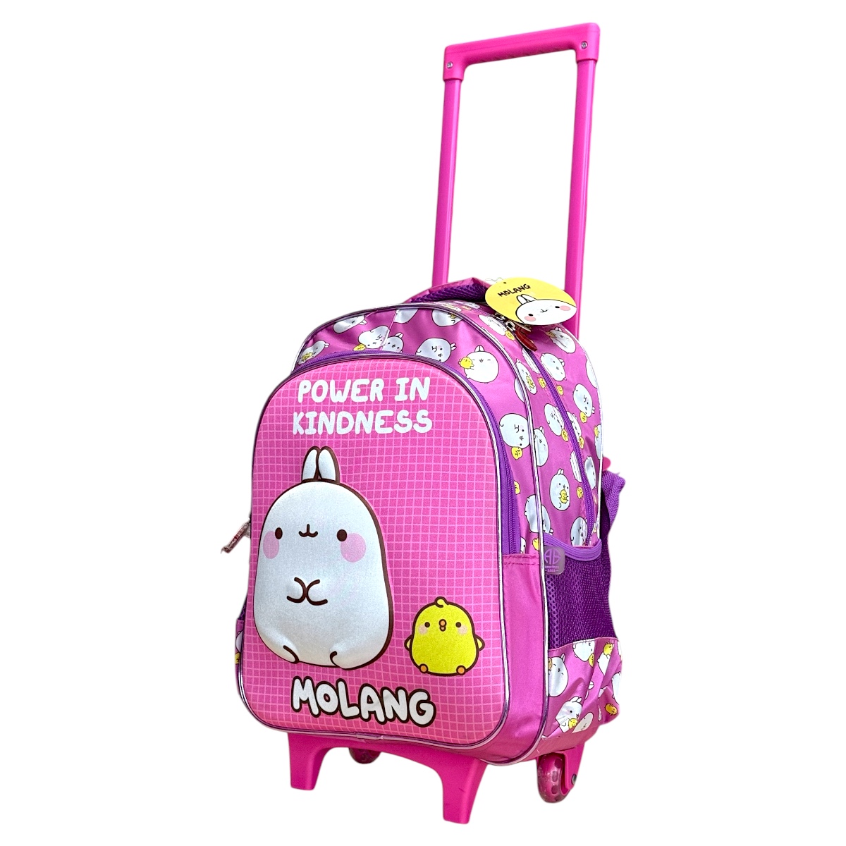 Foto 7 pulgar | Mochila Rodante Escolar Para Niña Amplia Y Reforzada Molang Color Rosa