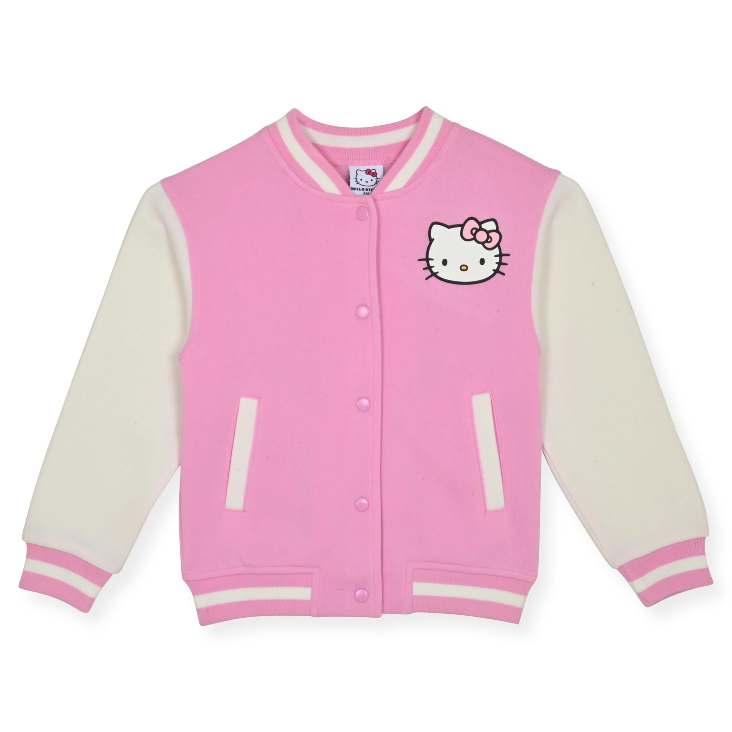Chaqueta Hello Kitty Para Niñas Varsity Letterman Bomber Bonbon Pink - Venta Internacional.
