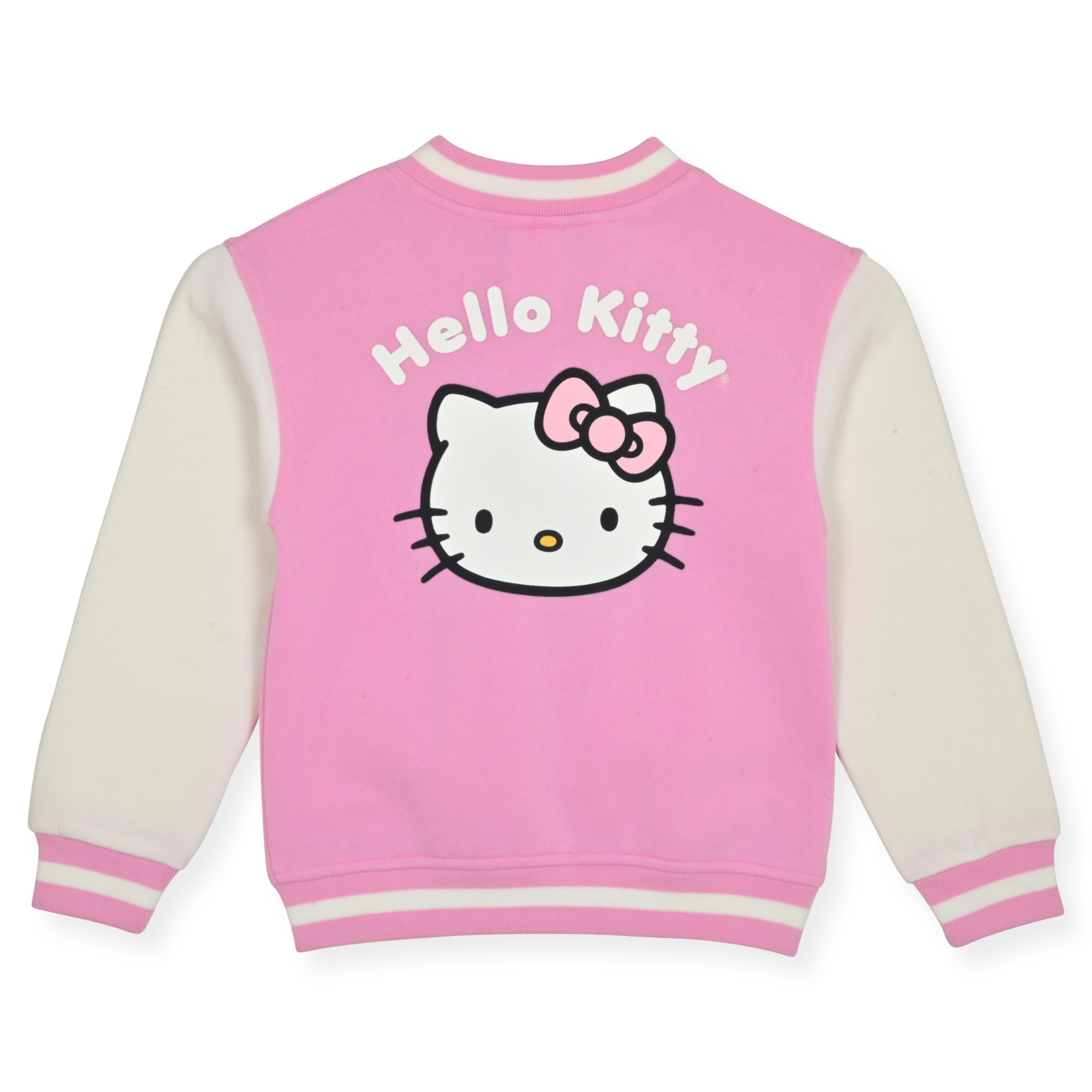Foto 3 pulgar | Chaqueta Hello Kitty Para Niñas Varsity Letterman Bomber Bonbon Pink - Venta Internacional.