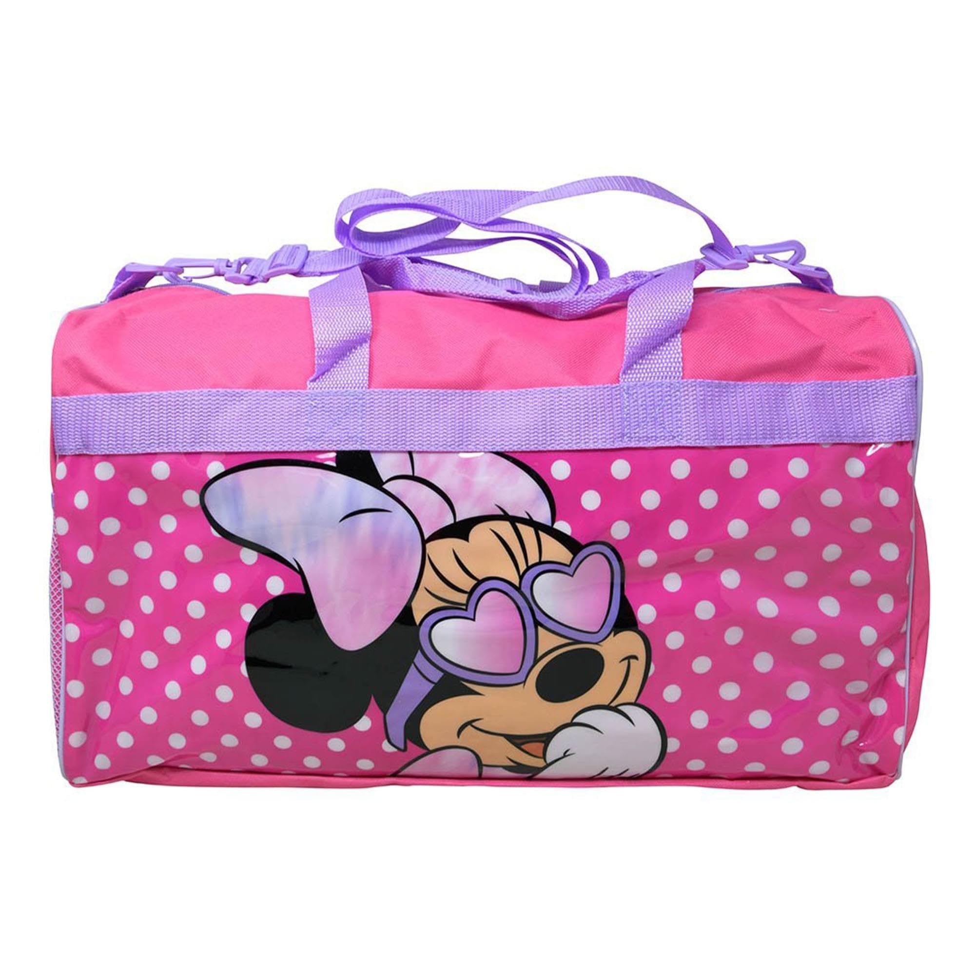Bolsa De Viaje Para Niñas Disney, Rosa, Tamaño Mediano, Diseño De Minnie Mouse - Venta Internacional.