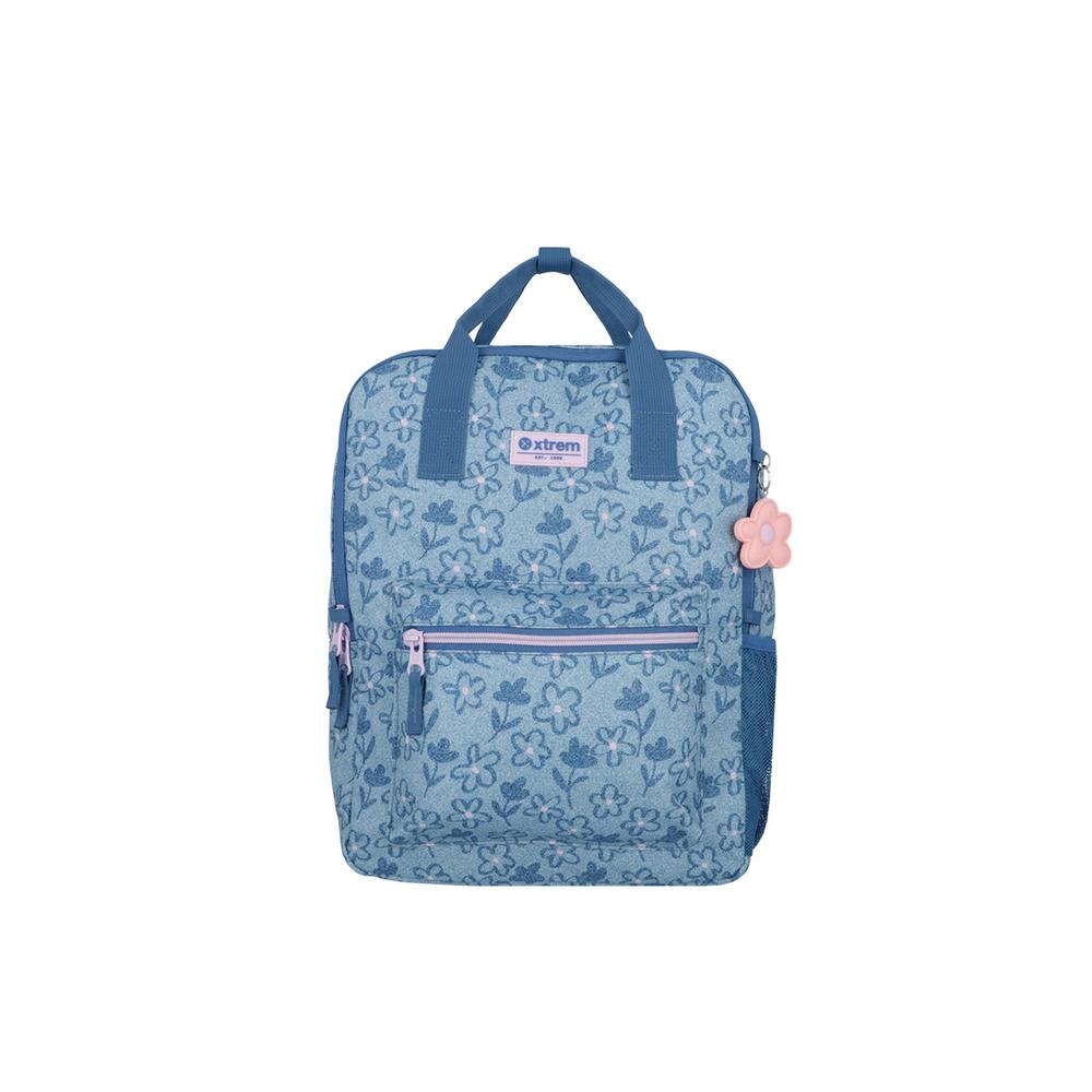 Foto 2 pulgar | Mochila Xtrem Leia 5xt Flowers Azul
