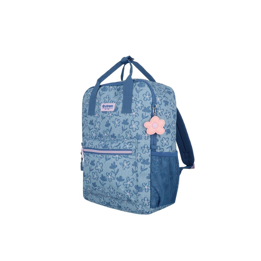 Foto 3 pulgar | Mochila Xtrem Leia 5xt Flowers Azul