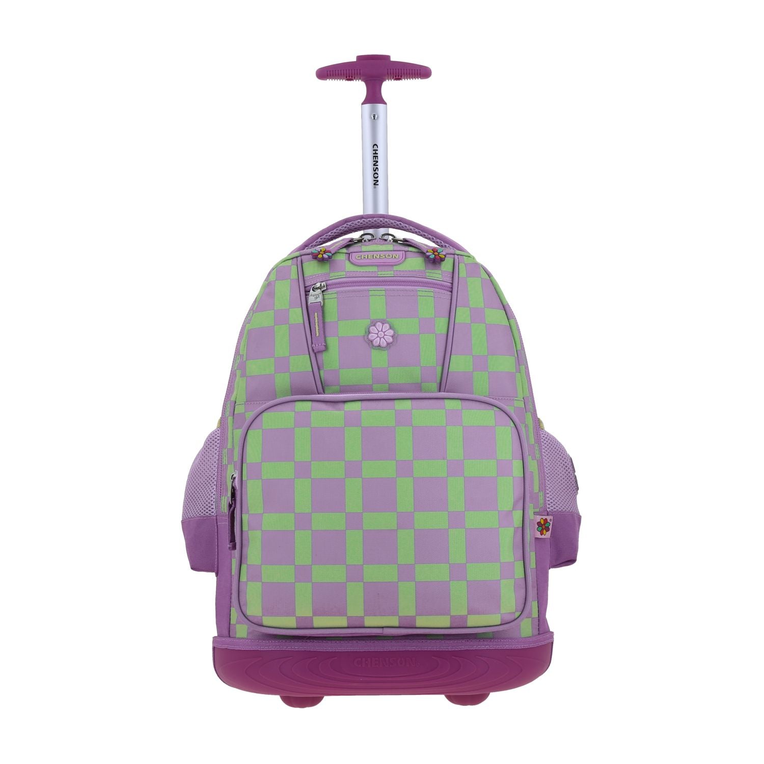 Mochila Morado Con Ruedas Diseño Floral Chenson Happy Girl Tare