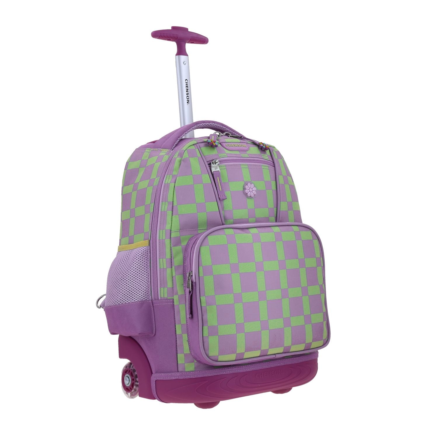 Foto 7 pulgar | Mochila Morado Con Ruedas Diseño Floral Chenson Happy Girl Tare