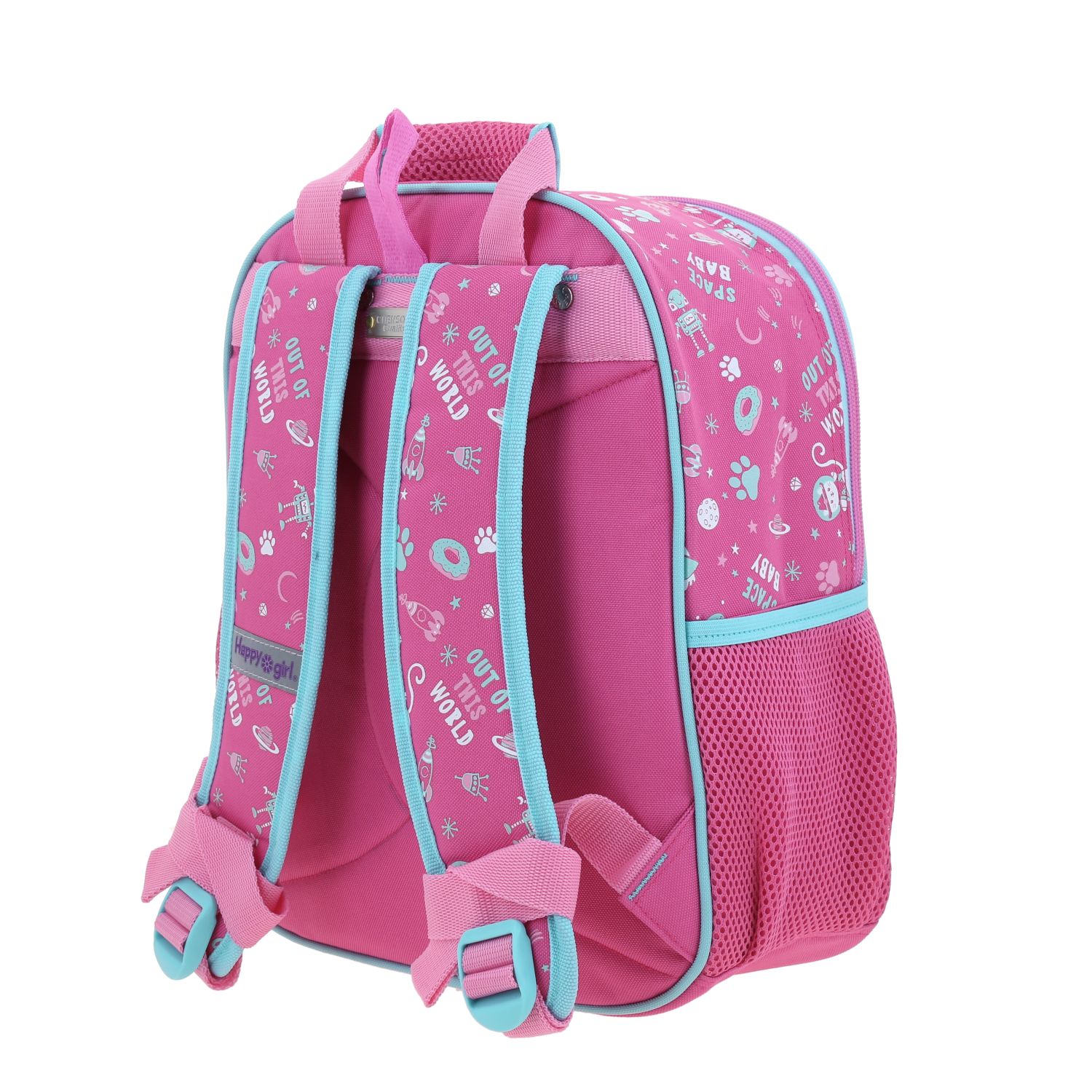 Foto 6 pulgar | Mochila Rosa Chica Con Gatito Y Confeti Encapsulado Happy Girl Ajua