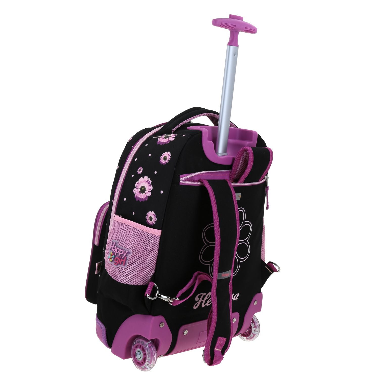 Foto 4 pulgar | Mochila Con Ruedas Color Negro Chenson Happy Girl Suji