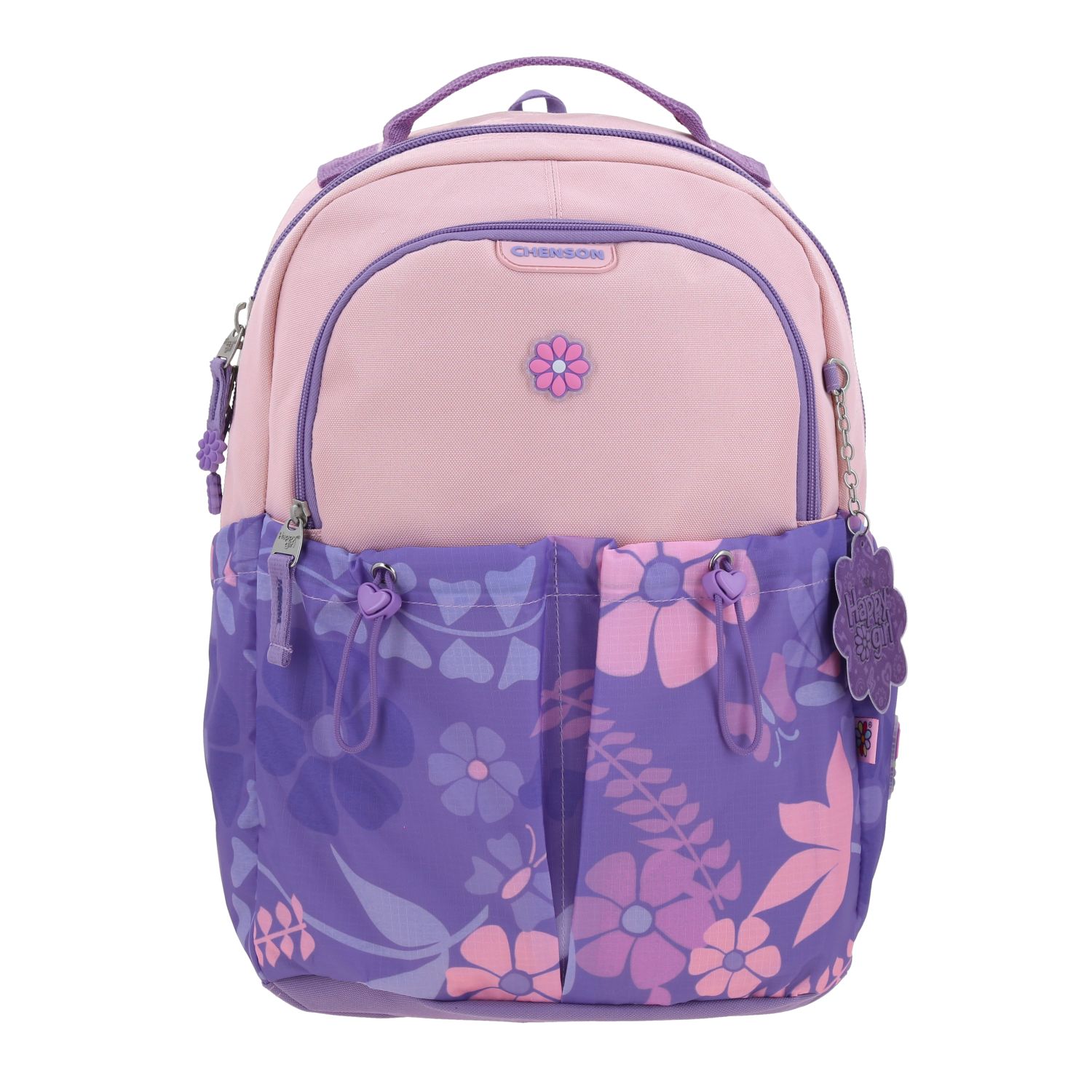 Foto 2 pulgar | Mochila Morada Diseño Floral Happy Girl Bagster