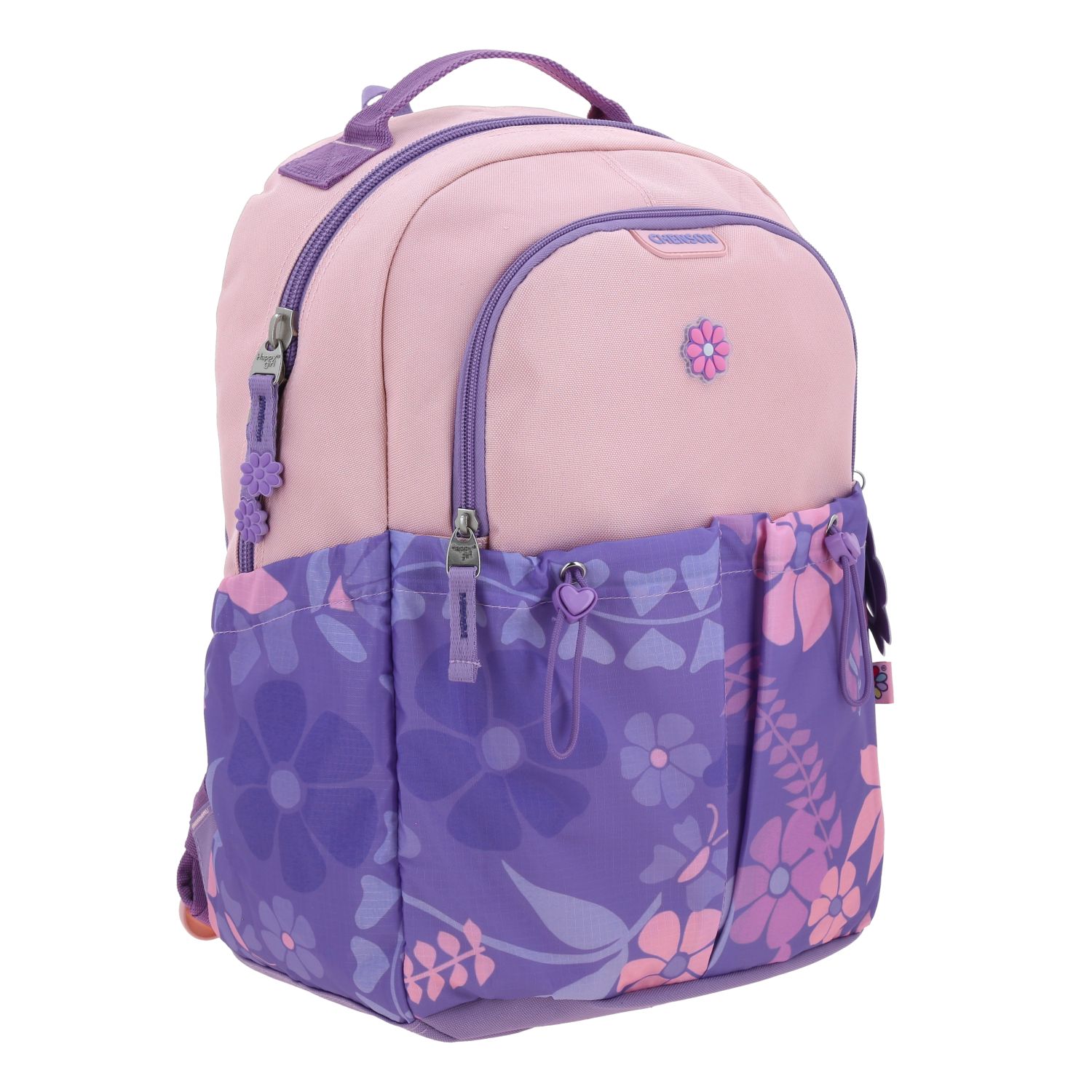 Foto 7 pulgar | Mochila Morada Diseño Floral Happy Girl Bagster