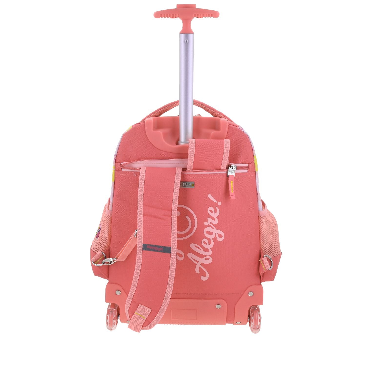 Foto 5 pulgar | Mochila Rosa Con Ruedas Diseño Caritas Chenson Happy Girl Smil