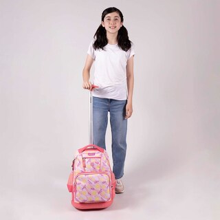 Foto 8 | Mochila Rosa Con Ruedas Diseño Caritas Chenson Happy Girl Smil