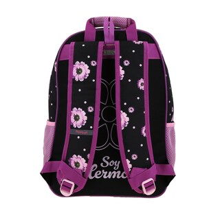 Foto 4 | Mochila Negra Con Flores Moradas Chenson Happy Girl Suji