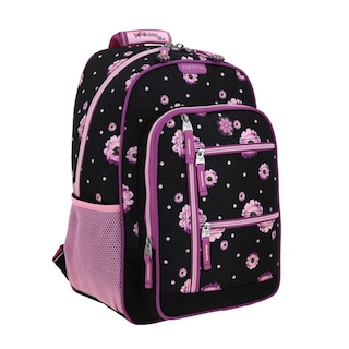 Foto 6 | Mochila Negra Con Flores Moradas Chenson Happy Girl Suji
